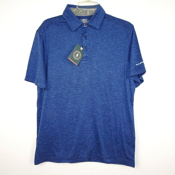 GH Bass Polo Shirt Men's Size S Blue Moisture Wicking Stretch - Picture 1 of 8